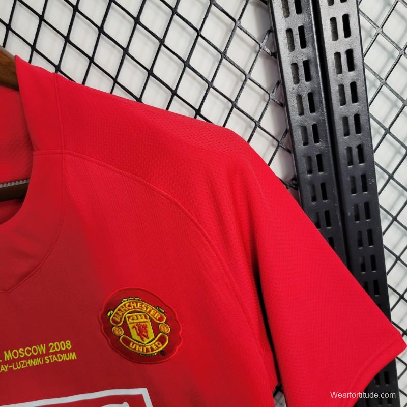 Retro 07-08 Manchester United Champions League Version Home Jersey